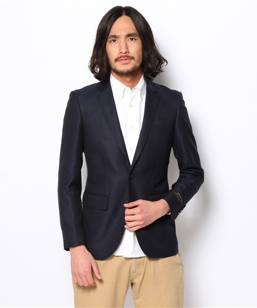 NANO universe（ナノユニバース）の「シングル2Bジャケット（テーラードジャケット・メンズ・ネイビー/ブラウン・48/44/46/50）」の2枚目の写真