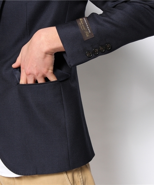 NANO universe（ナノユニバース）の「シングル2Bジャケット（テーラードジャケット・メンズ・ネイビー/ブラウン・48/44/46/50）」の8枚目の写真