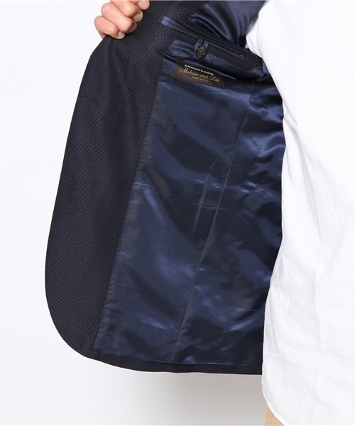 NANO universe（ナノユニバース）の「シングル2Bジャケット（テーラードジャケット・メンズ・ネイビー/ブラウン・48/44/46/50）」の9枚目の写真
