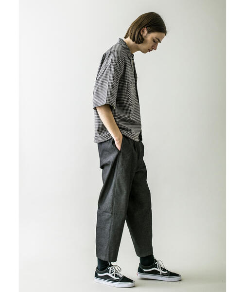 MONKEY TIME（モンキータイム）の「＜monkey time＞ CHECK CROPPED OPEN SHT/クロップドシャツ（シャツ/ブラウス・メンズ・ダークグレー/ダークブラウン・X-LARGE/SMALL/MEDIUM/LARGE）」の16枚目の写真