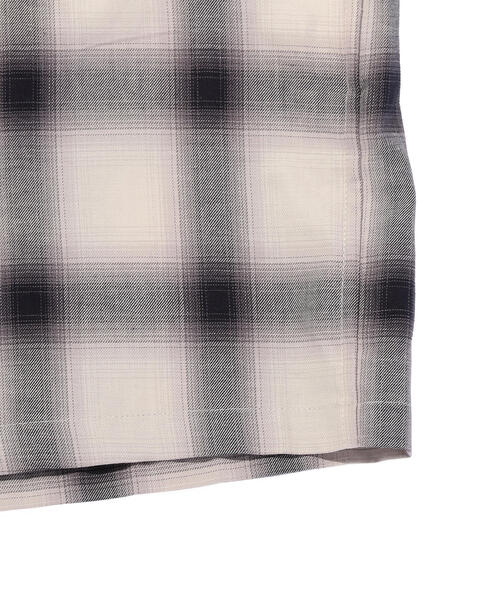 MONKEY TIME（モンキータイム）の「＜monkey time＞ CHECK CROPPED OPEN SHT/クロップドシャツ（シャツ/ブラウス・メンズ・ダークグレー/ダークブラウン・X-LARGE/SMALL/MEDIUM/LARGE）」の10枚目の写真