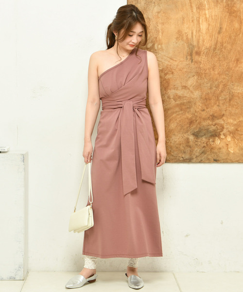 DouDou（ドゥドゥ）の「カットワンショルワンピース（ワンピース・レディース・ベージュ/パープル/グリーン・FREE）」の17枚目の写真