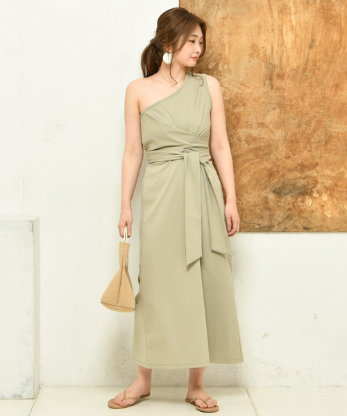 DouDou（ドゥドゥ）の「カットワンショルワンピース（ワンピース・レディース・ベージュ/パープル/グリーン・FREE）」の19枚目の写真