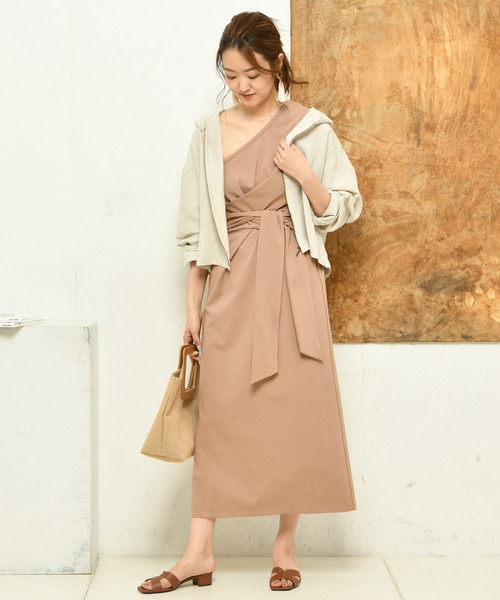 DouDou（ドゥドゥ）の「カットワンショルワンピース（ワンピース・レディース・ベージュ/パープル/グリーン・FREE）」の16枚目の写真