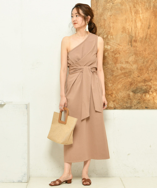 DouDou（ドゥドゥ）の「カットワンショルワンピース（ワンピース・レディース・ベージュ/パープル/グリーン・FREE）」の20枚目の写真