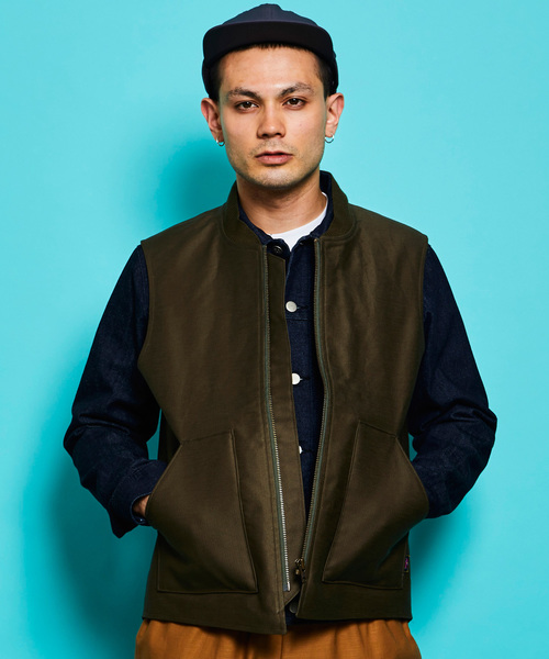 ROTAR(ローター)の「Heavy Army Cloth Work Vest ヘビーアーミークロス ワークベスト(ダウンベスト)」|カーキ