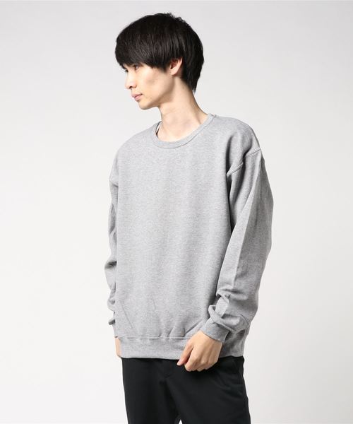 THISIS（ディスイズ）の「スウェットシャツ（スウェット・メンズ・ホワイト/ブラック/ネイビー/杢グレー/オリーブ/サックスブルー/サンドベージュ/パープル/オレンジ・SMALL/MEDIUM/LARGE/X-LARGE）」の14枚目の写真