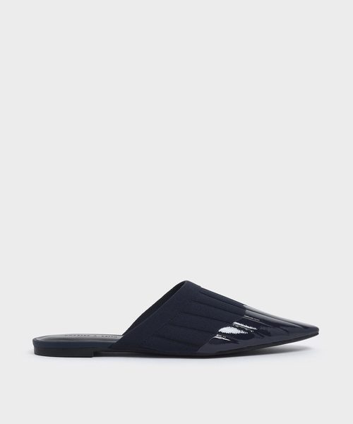 CHARLES & KEITH(チャールズ & キース)の「ニット ポインテッドトゥミュール / Knitted Pointed Toe Mules(スリッポン・レディース・ブラック/グリーン/ダークブルー・22.5cm/23cm/23.5cm/24.5cm/25cm/25.5cm)」の3枚目の写真
