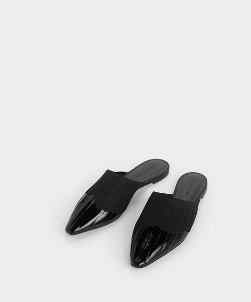 CHARLES & KEITH(チャールズ & キース)の「ニット ポインテッドトゥミュール / Knitted Pointed Toe Mules(スリッポン・レディース・ブラック/グリーン/ダークブルー・22.5cm/23cm/23.5cm/24.5cm/25cm/25.5cm)」の14枚目の写真