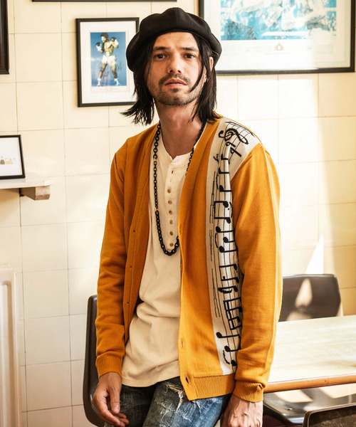 glamb（グラム）の「Stefan cardigan / ステファンカーディガン（カーディガン/ボレロ・メンズ・ブラック/マスタード/レッド・0/1/2/3/4）」の3枚目の写真