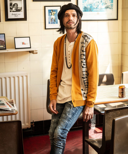 glamb（グラム）の「Stefan cardigan / ステファンカーディガン（カーディガン/ボレロ・メンズ・ブラック/マスタード/レッド・0/1/2/3/4）」の8枚目の写真