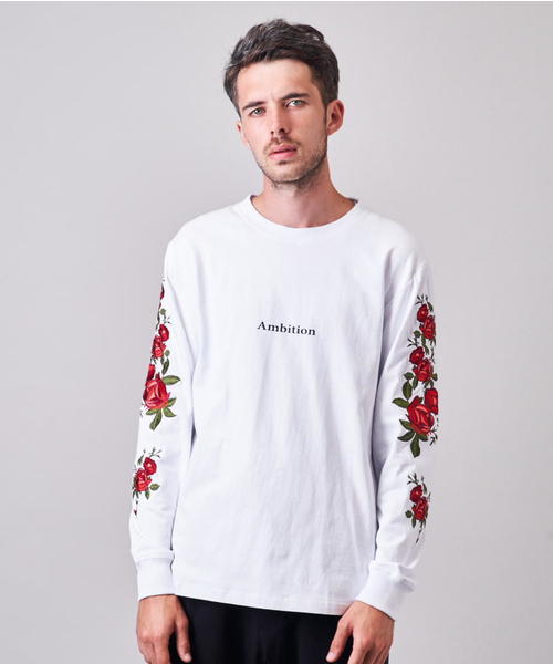 JACKROSE（ジャックローズ）の「JE-ローズ刺繍・ロンT（Tシャツ/カットソー・メンズ・ホワイト/ブラック・M/L）」の12枚目の写真