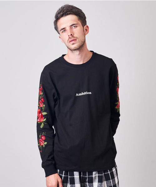 JACKROSE（ジャックローズ）の「JE-ローズ刺繍・ロンT（Tシャツ/カットソー・メンズ・ホワイト/ブラック・M/L）」の16枚目の写真