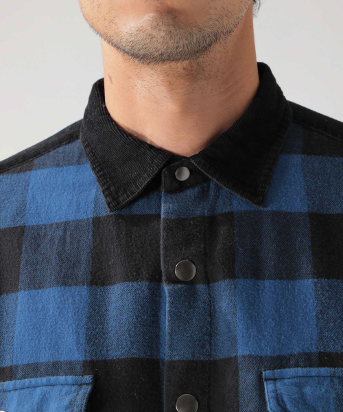 【新品】BAYFLOW ベイフロー ブロックチェック 長袖 シャツ M 定価7，590円 