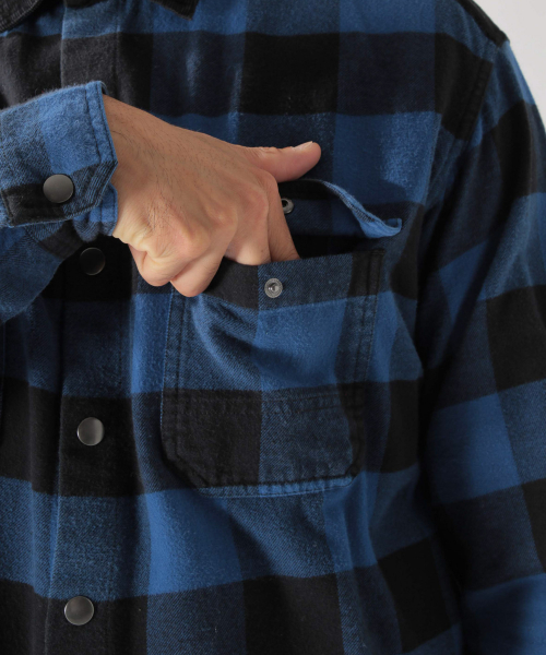 【新品】BAYFLOW ベイフロー ブロックチェック 長袖 シャツ M 定価7，590円 