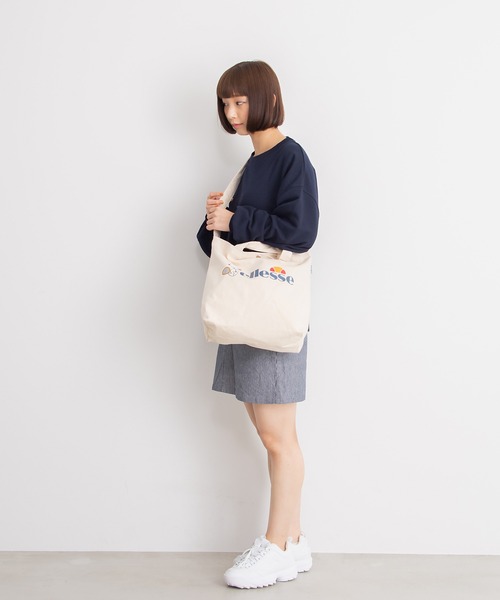 PEANUTS(ピーナッツ)の「【エレッセ×スヌーピー】キャンバス ショルダー トートバッグ PN3106(トートバッグ・レディース・ブラック/オフホワイト・FREE)」の13枚目の写真