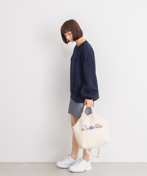 PEANUTS(ピーナッツ)の「【エレッセ×スヌーピー】キャンバス ショルダー トートバッグ PN3106(トートバッグ・レディース・ブラック/オフホワイト・FREE)」の10枚目の写真