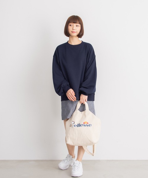 PEANUTS(ピーナッツ)の「【エレッセ×スヌーピー】キャンバス ショルダー トートバッグ PN3106(トートバッグ・レディース・ブラック/オフホワイト・FREE)」の12枚目の写真