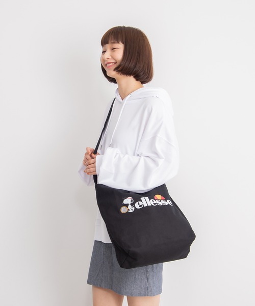 PEANUTS(ピーナッツ)の「【エレッセ×スヌーピー】キャンバス ショルダー トートバッグ PN3106(トートバッグ・レディース・ブラック/オフホワイト・FREE)」の19枚目の写真