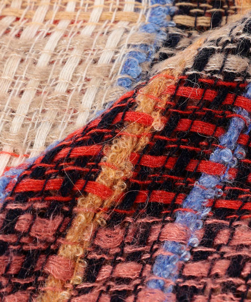 liflattie ships（リフラティ シップス）の「liflattie ships:ジャカードチェックストール（ストール/ショール・レディース・グレー/ピンク・ONE SIZE）」の4枚目の写真