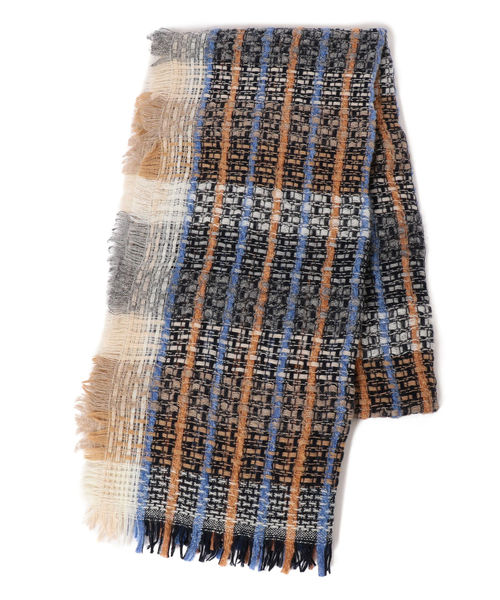 liflattie ships（リフラティ シップス）の「liflattie ships:ジャカードチェックストール（ストール/ショール・レディース・グレー/ピンク・ONE SIZE）」の6枚目の写真