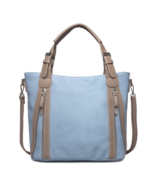GUSCIO(グッシオ)の「【グッシオベーシック】 ダブルステッチファスナー A42WAYトートバッグ(トートバッグ・レディース・グレー/オレンジ/ブラック/ブルー/グリーン・FREE)」の4枚目の写真