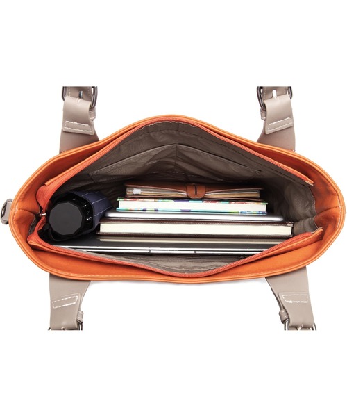 GUSCIO(グッシオ)の「【グッシオベーシック】 ダブルステッチファスナー A42WAYトートバッグ(トートバッグ・レディース・グレー/オレンジ/ブラック/ブルー/グリーン・FREE)」の10枚目の写真