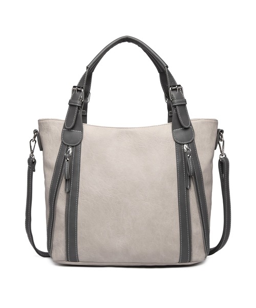GUSCIO(グッシオ)の「【グッシオベーシック】 ダブルステッチファスナー A42WAYトートバッグ(トートバッグ・レディース・グレー/オレンジ/ブラック/ブルー/グリーン・FREE)」の16枚目の写真
