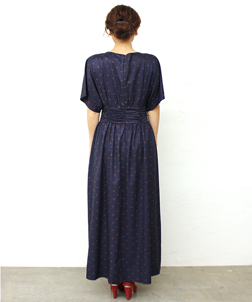 mystic（ミスティック）の「リーフプリントマキシワンピース（ワンピース・レディース・ブラック/ブルー/ネイビー・FREE）」の6枚目の写真