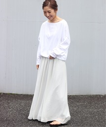 plage（プラージュ）の「Crepe ギャザーストレートスカート  