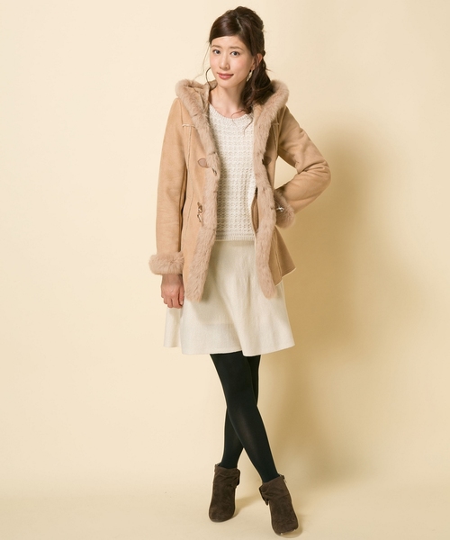 ANY SIS（エニィスィス）の「フェイクムートンラビット コート
