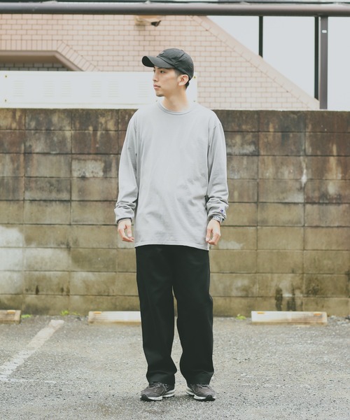 Champion(チャンピオン)の「Champion チャンピオン コットン Tシャツ ロングスリーブ【S-CD200】(Tシャツ/カットソー・メンズ・ライトグレー/ブラック/ライトピンク/ライトブルー/ライトグリーン/ネイビー・M/XL/S/L)」の22枚目の写真