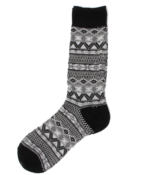 WEGO（ウィゴー）の「WEGO/エスニックソックス（ソックス/靴下・メンズ・ブラック/ベージュ/ネイビー・FREE）」の2枚目の写真