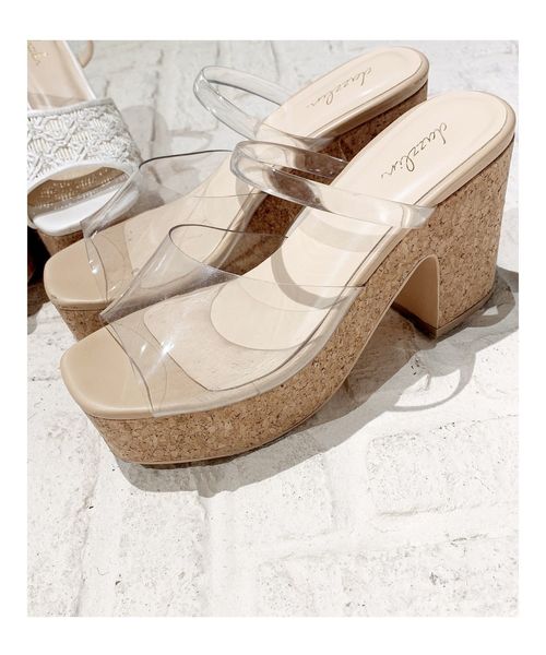 dazzlin（ダズリン）の「サマーウェッジサンダル（サンダル・レディース・ベージュ/オフホワイト/クリア・MEDIUM/LARGE）」の8枚目の写真