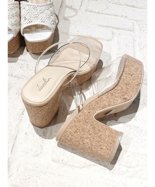 dazzlin（ダズリン）の「サマーウェッジサンダル（サンダル・レディース・ベージュ/オフホワイト/クリア・MEDIUM/LARGE）」の6枚目の写真