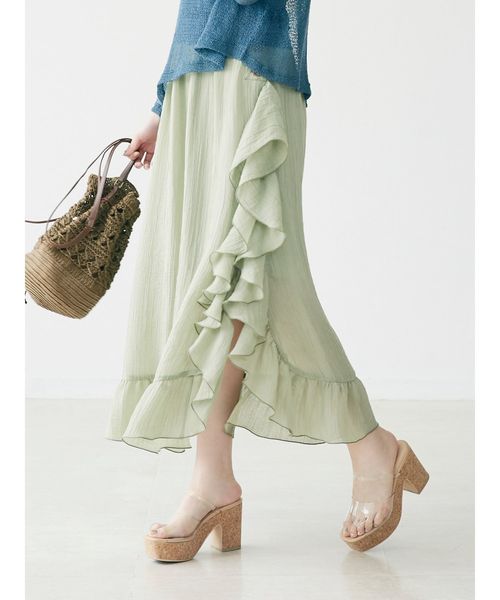 dazzlin（ダズリン）の「サマーウェッジサンダル（サンダル・レディース・ベージュ/オフホワイト/クリア・MEDIUM/LARGE）」の4枚目の写真