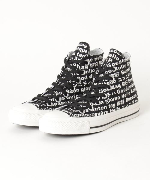 セール Converse コンバース All Star 100 Multilingual Hi オールスター 100 マルチリンガル ハイ Black スニーカー Converse コンバース のファッション通販 Zozotown