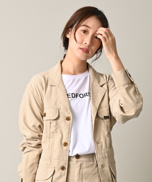 INTERPLANET（インタープラネット）の「フロッキーロゴプリントＴ（Tシャツ/カットソー・レディース・ブラック/オフホワイト/モカ・FREE）」の5枚目の写真