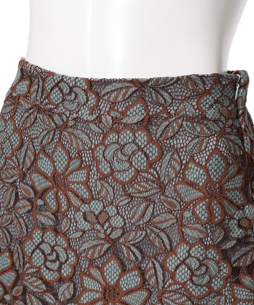 fifth（フィフス）の「レトロフラワーレースフレアスカート（スカート・レディース・グリーン/イエロー/ブルー・MEDIUM）」の8枚目の写真