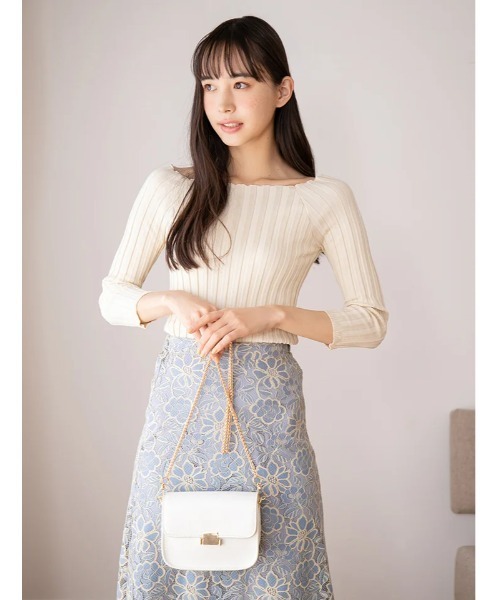 レトロフラワーレースフレアスカート（スカート）｜fifth（フィフス