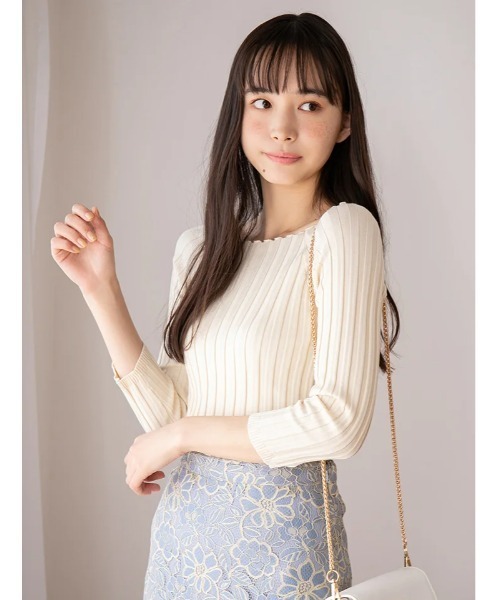 レトロフラワーレースフレアスカート（スカート）｜fifth（フィフス