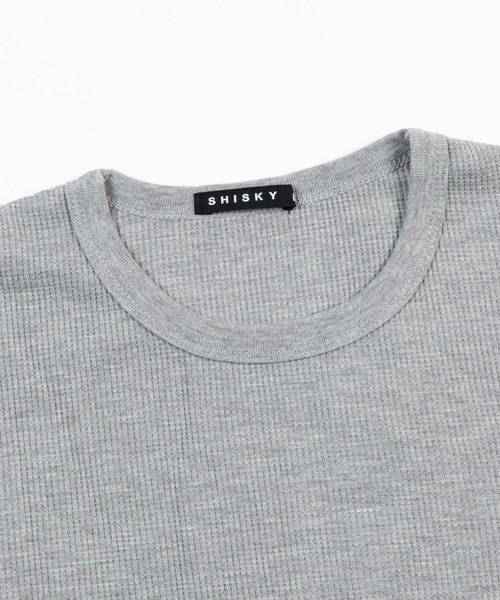 Ressaca(レサーカ)の「ワッフル クルー長袖カットソー ZIPポケット付き(Tシャツ/カットソー・メンズ・アイボリー/ベージュ/グレー/モカ/カーキ/ブラック・M/L/XL)」の8枚目の写真