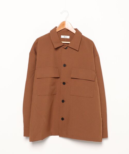 WEGO（ウィゴー）の「WEGO/イージーケアCPOシャツ（シャツ/ブラウス・メンズ・ブラック/ダークグリーン/ブラウン/ベージュ・LARGE/MEDIUM/SMALL）」の7枚目の写真