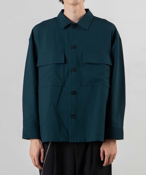 WEGO（ウィゴー）の「WEGO/イージーケアCPOシャツ（シャツ/ブラウス・メンズ・ブラック/ダークグリーン/ブラウン/ベージュ・LARGE/MEDIUM/SMALL）」の13枚目の写真