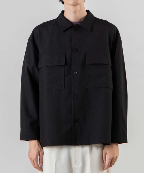 WEGO（ウィゴー）の「WEGO/イージーケアCPOシャツ（シャツ/ブラウス・メンズ・ブラック/ダークグリーン/ブラウン/ベージュ・LARGE/MEDIUM/SMALL）」の17枚目の写真