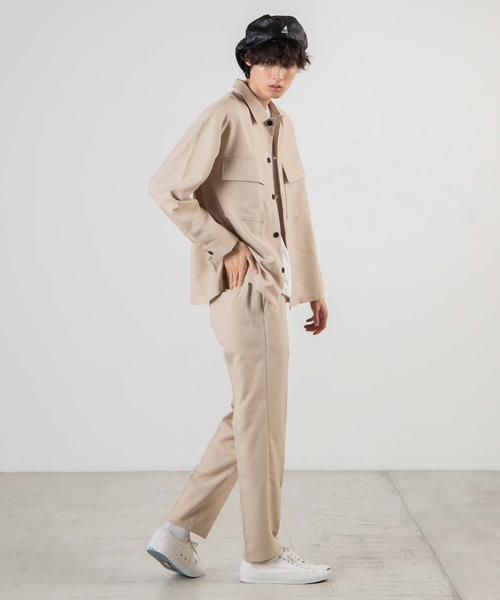 WEGO（ウィゴー）の「WEGO/イージーケアCPOシャツ（シャツ/ブラウス・メンズ・ブラック/ダークグリーン/ブラウン/ベージュ・LARGE/MEDIUM/SMALL）」の12枚目の写真