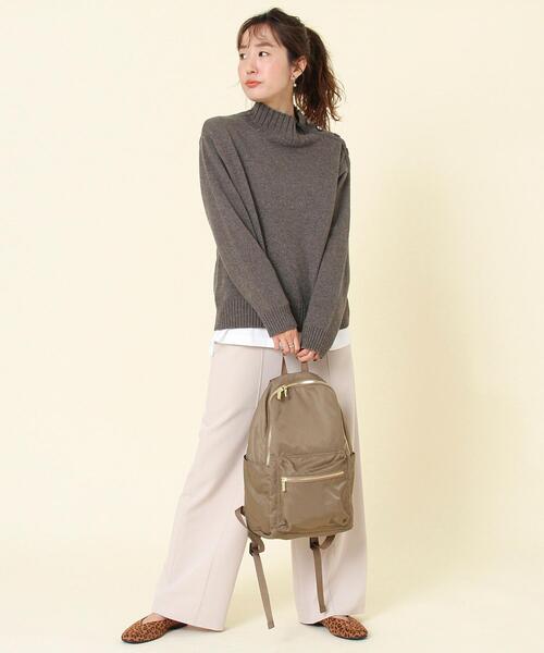 coen(コーエン)の「肩ボタンタートルネックニット#(ニット/セーター・レディース・モカ/ネイビー/その他1/その他2/ライム/ワイン・FREE)」の9枚目の写真