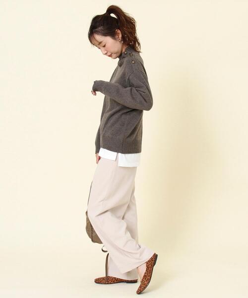 coen(コーエン)の「肩ボタンタートルネックニット#(ニット/セーター・レディース・モカ/ネイビー/その他1/その他2/ライム/ワイン・FREE)」の10枚目の写真