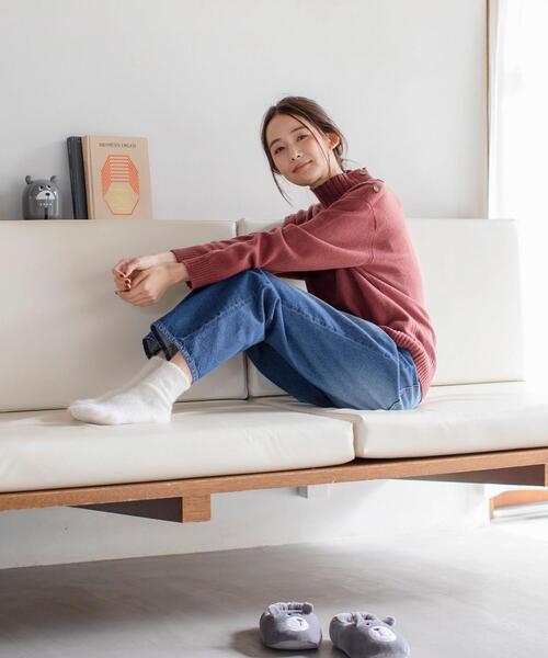 coen(コーエン)の「肩ボタンタートルネックニット#(ニット/セーター・レディース・モカ/ネイビー/その他1/その他2/ライム/ワイン・FREE)」の14枚目の写真