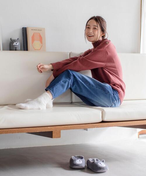 coen(コーエン)の「肩ボタンタートルネックニット#(ニット/セーター・レディース・モカ/ネイビー/その他1/その他2/ライム/ワイン・FREE)」の7枚目の写真